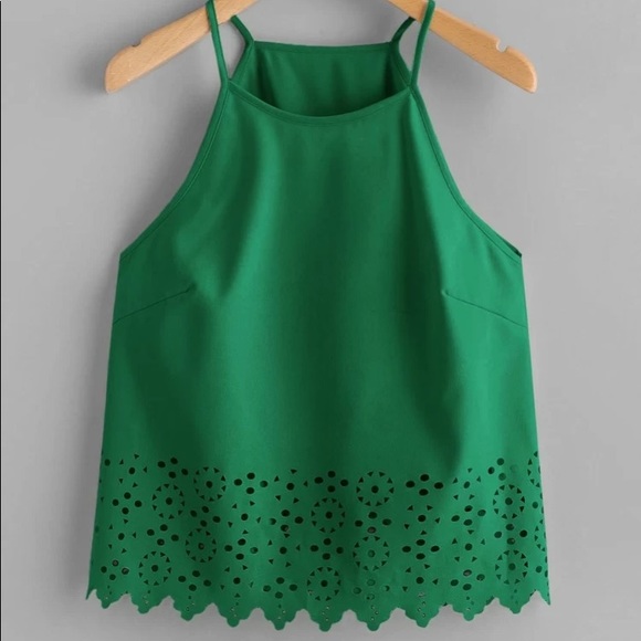 Tops - NEW Laser Cut Out Hem Cami Top